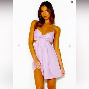 Hello Molly Lavender Mini Dress Sz S perfect for Gameday LSU TCU Sorority